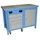 AEROTEC Werkbank Stahl 1190 x 850 x 600 mm Blau/Grau