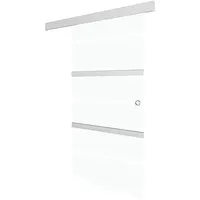vidaXL Schiebetür ESG Glas und Aluminium 102,5x205 cm Silbern - Silber