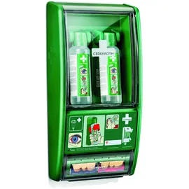CEDERROTH Augenspülstation 2 x 0,5 l,1 x Pflasterspender CEDERROTH