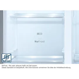 Bosch Serie 2 KGN33NLEB Kühl-Gefrierkombination (282 l, 1760 mm hoch, Edelstahl)