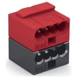 Wago Steckverbinder für EIB-Anwendungen, 2 x 4-fach, dunkelgrau/rot, 50 St.