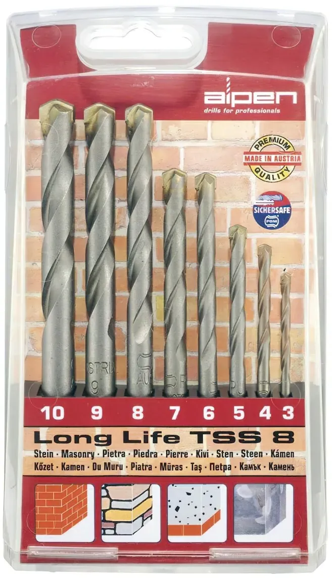 Alpen Widia Long Life 8-teiliger Bohrer-Satz