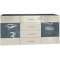 Vladon Sideboard, Creme, 139x72x35 cm, Wohnzimmer, Kommoden & Sideboards,