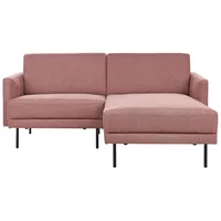 Beliani 2-Sitzer Ecksofa rosa-braun linksseitig Breda