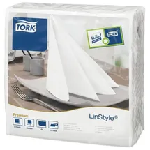 TORK Servietten LinStyle® Premium weiß 1-lagig 39,0 x 39,0 cm, 50 St.