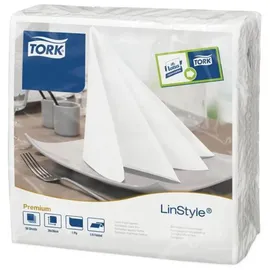 TORK Servietten LinStyle® Premium weiß 1-lagig 39,0 x 39,0 cm, 50 St.