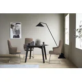 Polsterstuhl STRESSLESS "Laurel", braun (mole batick, schwarz matt), B:58cm H:105cm T:60cm, Leder BATICK: BATICK ist ein leicht korrigiertes, durchgefärbtes und genarbtes Möbelleder, bei dem die meisten Unebenheiten und Spuren in der Regel entfernt wurden., Stühle, Polsterstuhl, High Back mit Armlehne, Größe L, mit Beinen aus Stahl in Schwarz matt