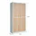 Jan Nowak Schließfachschrank Stahlblech 185 cm x 90 cm x 45 cm Weiß-Holzoptik 6 Fächer