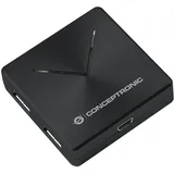 Conceptronic USB-Hub 4-Port 3.0 ->4x3.0 o.Netzteil sw - Hub
