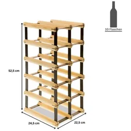 Proregal Weinregal 52,5 x 22,5 x 24,5 cm Natur