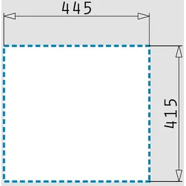 PYRAMIS Einbaubecken E 33 1B 46,5 cm x 43,5 cm Edelstahl