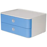 HAN Schubladenbox SMART-BOX 2 Schubladen und Trennwand, Kabelführung, stapelbar,
