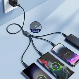 Joyroom USB-A auf USB-C/Lightning/Micro-USB 1,2 m Schwarz