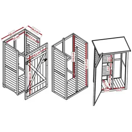 HABAU Gartenschrank 0,75 x 0,56 x 1,17 m natur