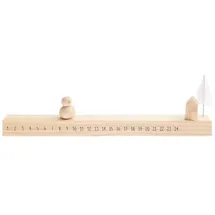 Rico Design Schiebe-Adventskalender Schneemann Holz 36x11,5x3cm