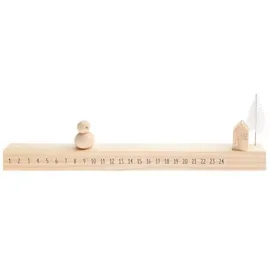 Rico Design Schiebe-Adventskalender Schneemann Holz 36x11,5x3cm