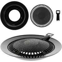 Evocamp Grillplatte rund 32 cm Aluminium schwarz