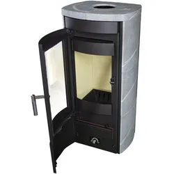 HARK Kaminofen »Tiamo EX«, steingrau, Naturstein, 6 kW, Dauerbrand geeignet