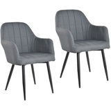 Stuhl Albany Webstoff Grau