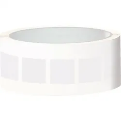 Aufkleber I Etikett, eckig, beschriftbar, weiß, Folie, selbstklebend, 25x25mm, 100/Rolle