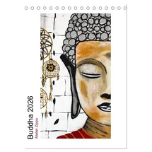 Calvendo Buddha Relax (Tischkalender 2026 DIN A5 hoch), CALVENDO Monatskalender: Ein entspannter Buddha, Monat für Monat (CALVENDO Kunst)