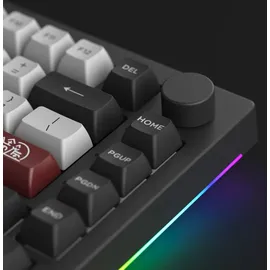Akko 5075B Plus Dracula Castle RGB Gaming Tastatur ANSI 75% Layout 2.4G/Bluetooth/Type-C Linearer Schalter - Grau