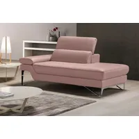 Egoitaliano "Princess, elegantes Designsofa mit erstklassigem Sitzkomfort", inkl. verstellbarem Kopfteil und edle Designmetallfüße rosa