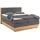 Home Affaire Boxspringbett HOME AFFAIRE "Cavan", grau (steel), L:220cm, Microfaser (100% Polyester), Komplettbetten, Boxspringbett, Eiche, inkl. Bettkasten & Topper, verschiedene Härtegrade (auch H4)