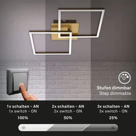 Brilo Frame 2x LED 11W braun-gold