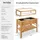 Tectake tectake® Hochbeet, Holz, Baum/Pflanze/Natur, Rechteckig, 57x90x119 cm, Gartenzubehör, Hochbeete