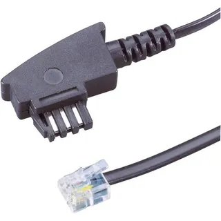 BASETECH Fax Anschlusskabel [1x TAE-N-Stecker - 1x RJ11-Stecker 6p4c] 6.00m Schwarz