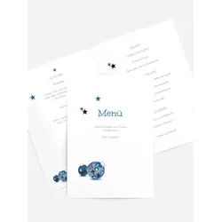 Menükarten Weihnachtsfeier selbst gestalten mit Spruch und Fotos im Onlinedesigner bei Meine-Kartenmanufaktur.de