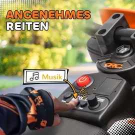 aiyaplay Kinder Elektro-Motorrad 12V orange (1-tlg)