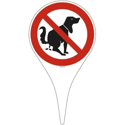 Safety Marking Verbotsschild »Hier kein Hundeklo« 18,0 x 33,5 cm Aluminium 1 Stück grau