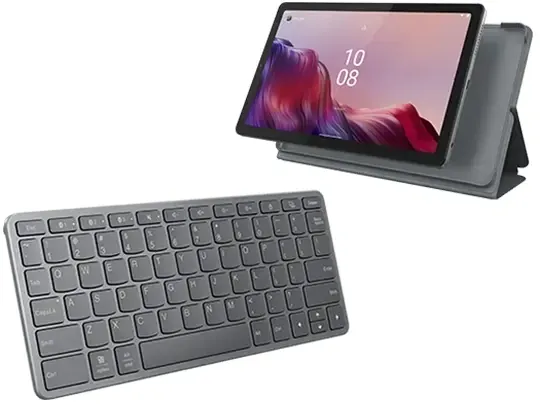 Lenovo Tab M9 3GB 32GB WiFi - Arctic Grey + Folio & Wireless Keyboard MediaTek Helio G80 Prozessor 2,00 GHz , Android, 32 GB eMMC