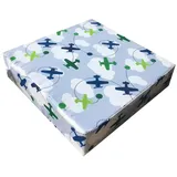 Chickwin Sitzerhöhung Stuhl Kind Baby Tragbar Sitzkissen Verstellbar 2 Gurte Sicherheitsschnalle Sitzerhöhung Kinder für Esstisch, Tragbares Boostersitze (Flugzeug 1,32x32x8cm)