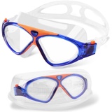 Winline Schwimmbrille Erwachsene Kinder Anti Fog Ohne Leakage deutlich Anblick UV Schutz, Professional Schwimmbrille für Herren Damen Jungen Mädchen