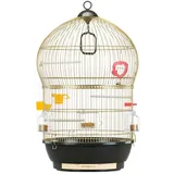 Ferplast Vogelkäfig Bali Kanarienvogel, Zebrafinken, Wellensittiche, aus Metall, Inkl. Zubehör Sitzstangen Drehbare Futternäpfe, 43.5 x 43.5 x h 68.5 cm.
