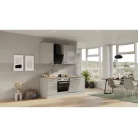 Flex-Well Küchenzeile Lund 220 cm grau