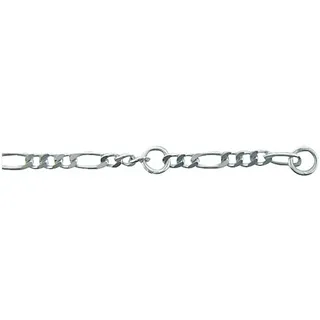 Fußkette ADELIA ́S "Damen Silberschmuck 925 Silber Figaro Fußkettchen 25 cm", silber, Fußkettchen, Damen, Silber 925 (Sterlingsilber), 25 cm 925 Sterling Silber Silberschmuck für Damen