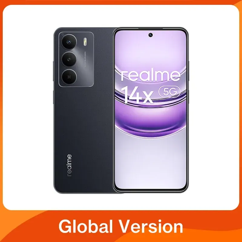 Globale Version realme 14X 5G Smartphone Dimensity 6300 5G Chipset 50MP AI Kamera 120Hz Eye Comfort Display 5000mAh Akku IP64