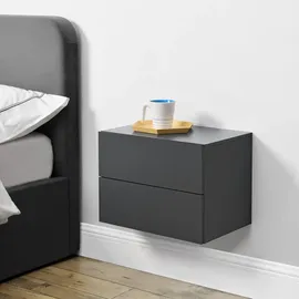 [en.casa] Wandregal Ampfing 40 x 30 x 29 cm Dunkelgrau