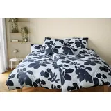 ELEGANTE Shadows floral Blau 135 x 200 cm + 80 x 80 cm