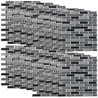 Infactory Klebefliesen: Selbstklebende 3D-Steinwandoptik-Fliesenaufkleber, 26 x 26cm, 20er-Set