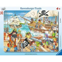 Ravensburger Kinderpuzzle - 06165 Angriff der Piraten - Rahmenpuzzle für Kinder ab 4 Jahren, mit 36 Teilen