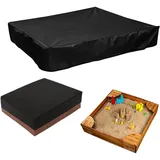 Schwarze, Wasserdichte Sandkastenabdeckung, 120 X 120 X 20 Cm, Schutzhülle Für Den Sandkasten, Sandkastenabdeckung Aus Oxford-gewebe Mit Kordelzug, Für Gartensandkasten
