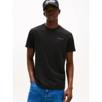 Tommy Jeans Linear Chest Slim Fit Kurzarm-t-shirt - Black
