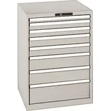 Schubladenschrank H1000xB717xT725mm grau/grau 8 Schubl.Vollauszug,KeyLock