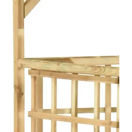 vidaXL Pergola für 3 Mülltonnen Kiefernholz Imprägniert
