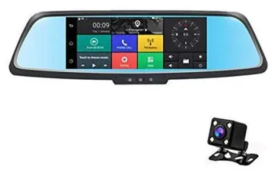 Dashcam mit Android, GPS, Wi‐Fi, Bluetooth, FM-Transmitter, Rückfahrkamera und 3G-Internet